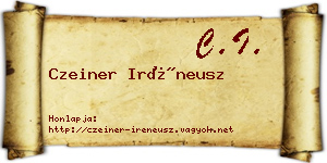 Czeiner Iréneusz névjegykártya